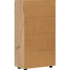 vidaXL Dressoir FLORIN 55,5 x 29 x 100 cm Artisan Eiken Bewerkt hout