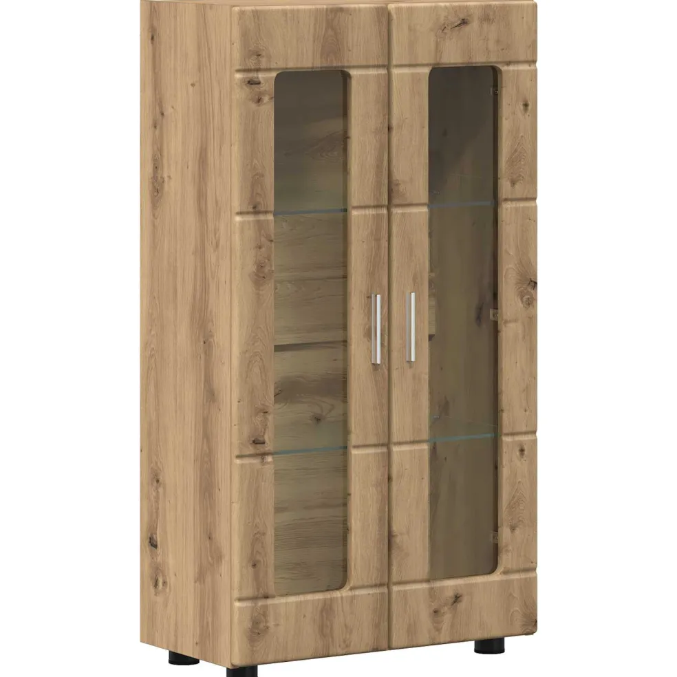 vidaXL Dressoir FLORIN 55,5 x 29 x 100 cm Artisan Eiken Bewerkt hout