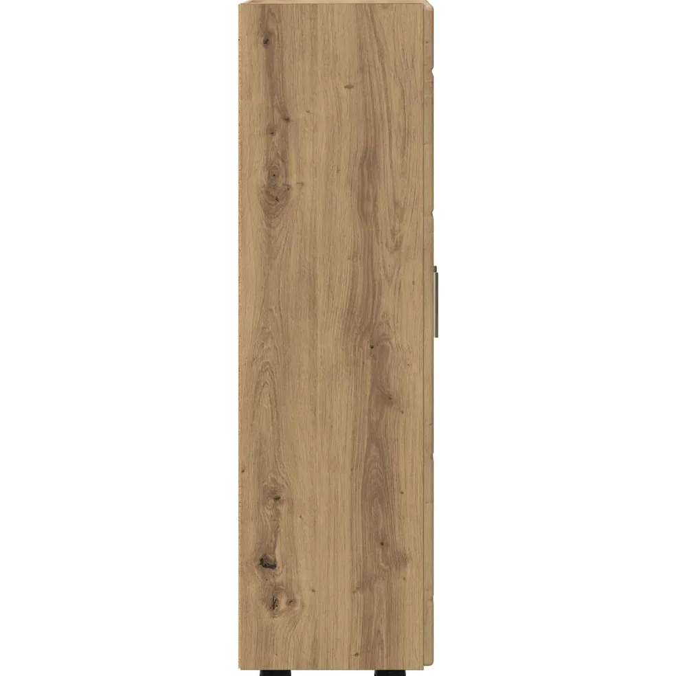 vidaXL Dressoir FLORIN 55,5 x 29 x 100 cm Artisan Eiken Bewerkt hout