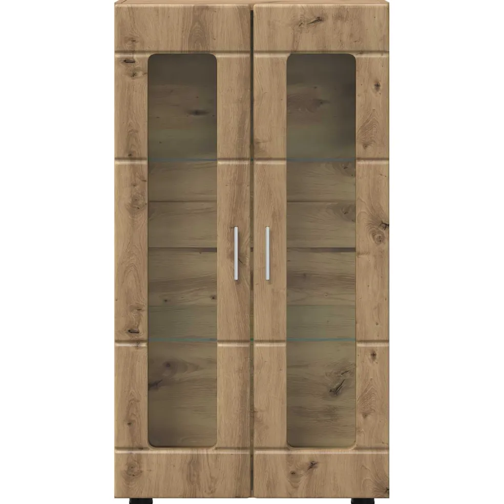 vidaXL Dressoir FLORIN 55,5 x 29 x 100 cm Artisan Eiken Bewerkt hout