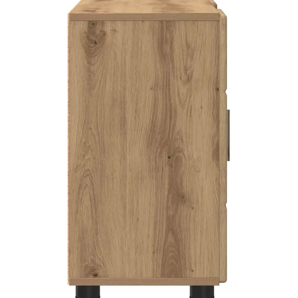 vidaXL Dressoir FLORIN 88,5 x 30,5 x 55,5 cm Artisan Eiken