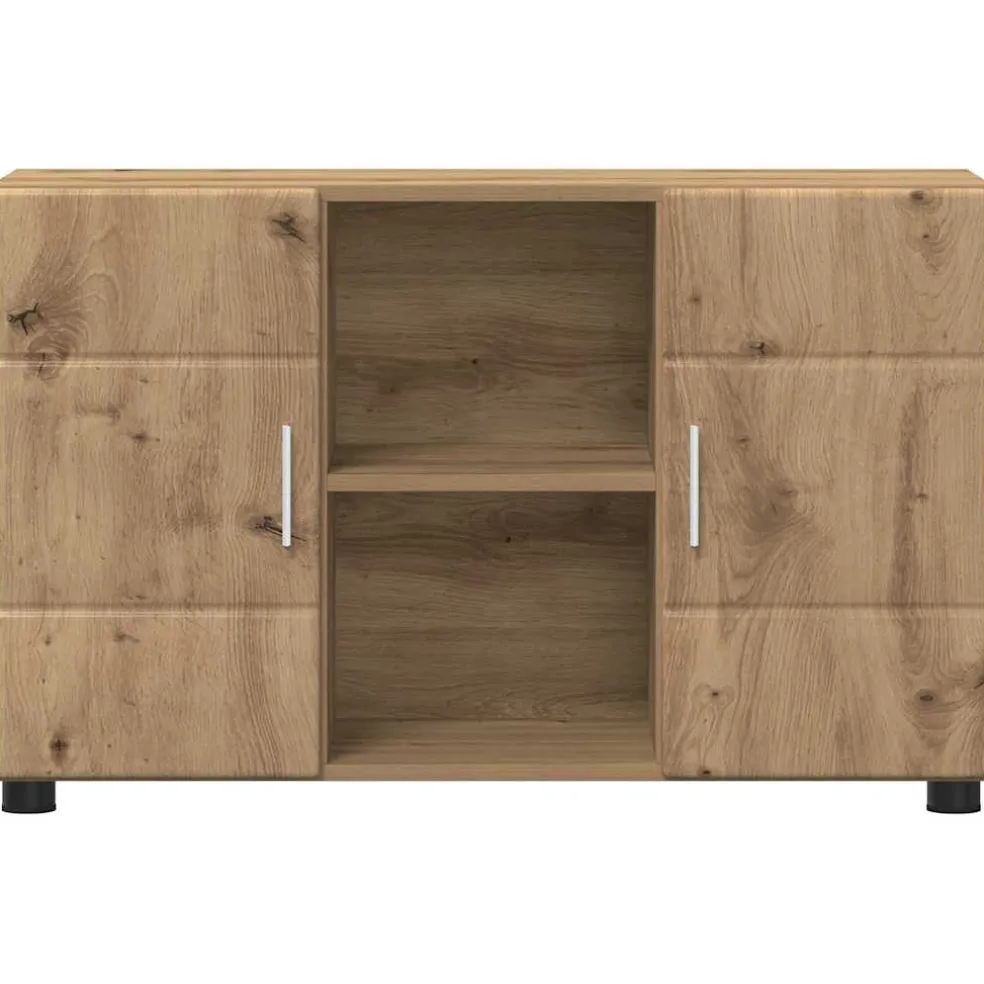 vidaXL Dressoir FLORIN 88,5 x 30,5 x 55,5 cm Artisan Eiken
