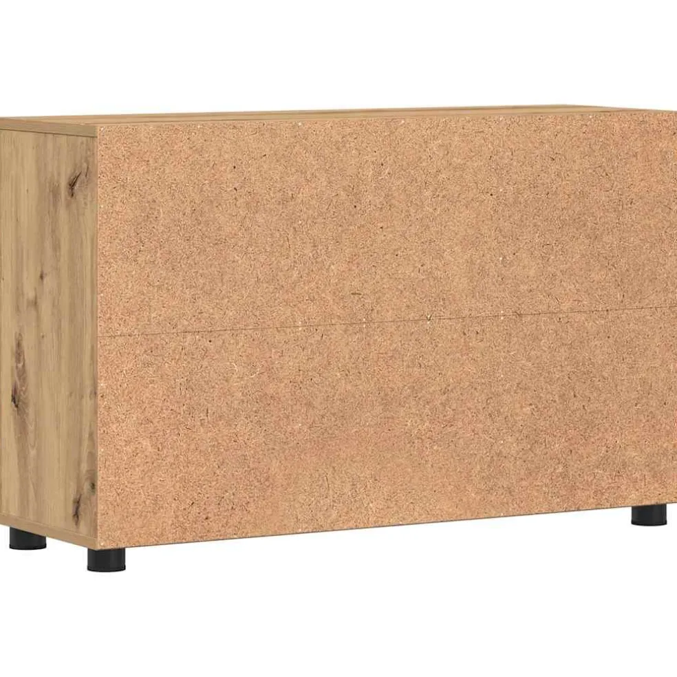 vidaXL Dressoir FLORIN 88,5 x 30,5 x 55,5 cm Artisan Eiken