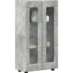 vidaXL Dressoir FLORIN 55,5 x 29 x 100 cm Beton Grijs Bewerkt hout