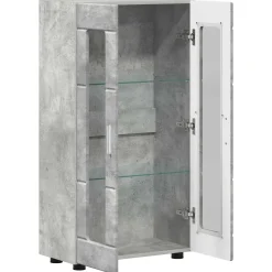 vidaXL Dressoir FLORIN 55,5 x 29 x 100 cm Beton Grijs Bewerkt hout