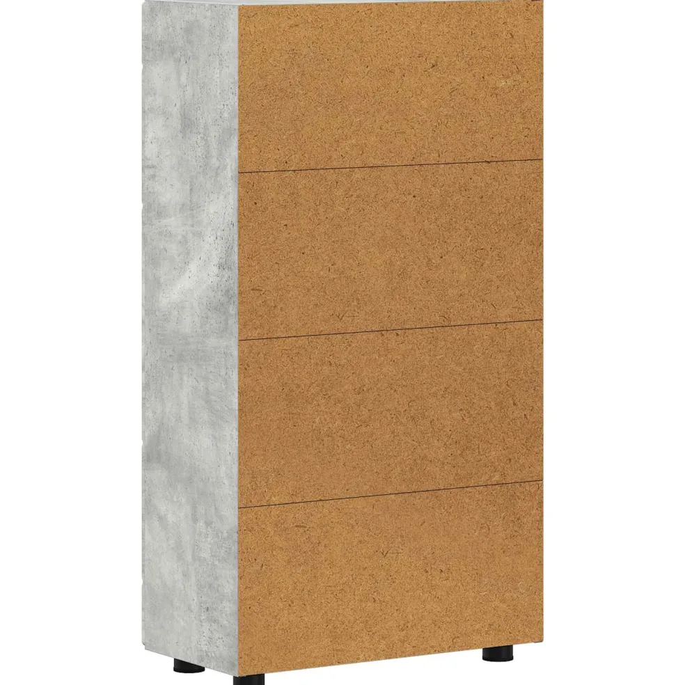 vidaXL Dressoir FLORIN 55,5 x 29 x 100 cm Beton Grijs Bewerkt hout