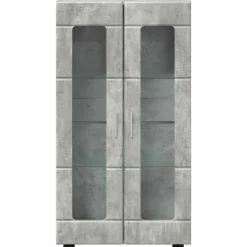 vidaXL Dressoir FLORIN 55,5 x 29 x 100 cm Beton Grijs Bewerkt hout