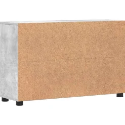 vidaXL Dressoir FLORIN 88,5 x 30,5 x 55,5 cm Beton Grijs Bewerkt hout