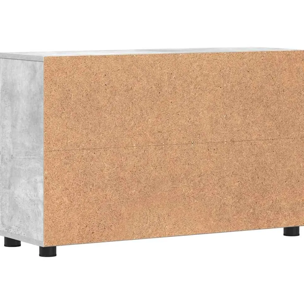 vidaXL Dressoir FLORIN 88,5 x 30,5 x 55,5 cm Beton Grijs Bewerkt hout