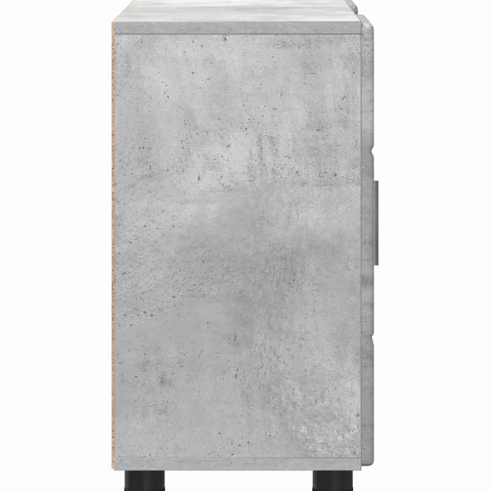 vidaXL Dressoir FLORIN 88,5 x 30,5 x 55,5 cm Beton Grijs Bewerkt hout