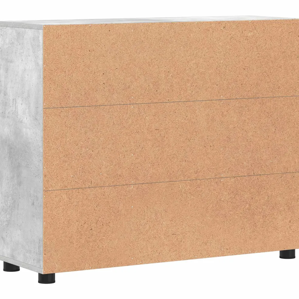 vidaXL Dressoir FLORIN 88,5 x 30,5 x 73 cm Beton Grijs Bewerkt hout