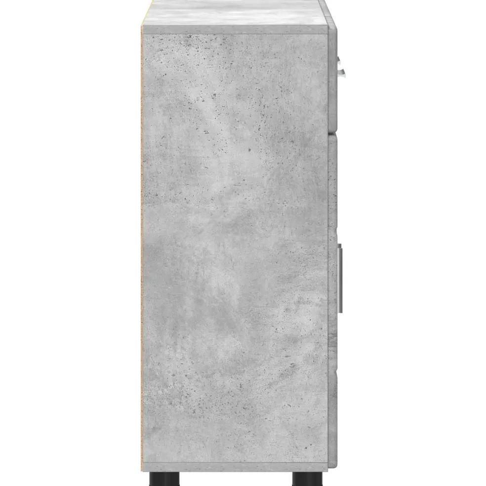vidaXL Dressoir FLORIN 88,5 x 30,5 x 73 cm Beton Grijs Bewerkt hout