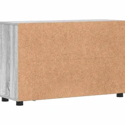 vidaXL Dressoir FLORIN 88,5 x 30,5 x 55,5 cm Grijs Sonoma Bewerkt hout