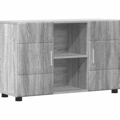 vidaXL Dressoir FLORIN 88,5 x 30,5 x 55,5 cm Grijs Sonoma Bewerkt hout