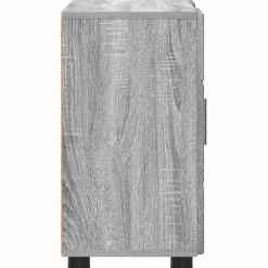 vidaXL Dressoir FLORIN 88,5 x 30,5 x 55,5 cm Grijs Sonoma Bewerkt hout