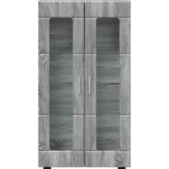 vidaXL Dressoir FLORIN 55,5 x 29 x 100 cm Grijs Sonoma Bewerkt hout