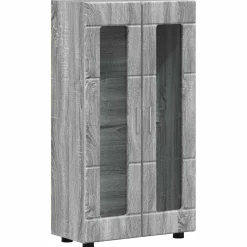 vidaXL Dressoir FLORIN 55,5 x 29 x 100 cm Grijs Sonoma Bewerkt hout