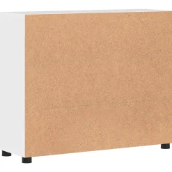 vidaXL Dressoir FLORIN 88,5 x 30,5 x 73 cm Hoogglans wit Bewerkt hout