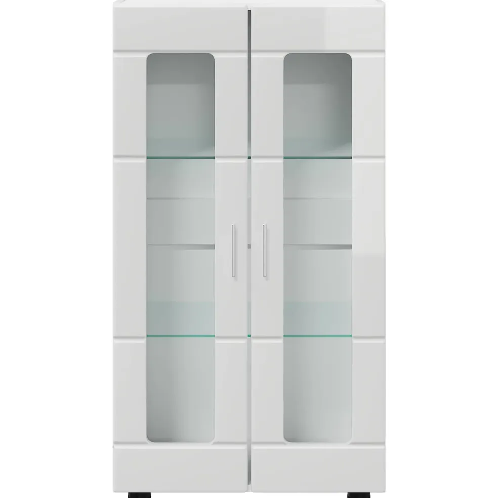 vidaXL Dressoir FLORIN 55,5 x 29 x 100 cm Hoogglans wit Bewerkt hout