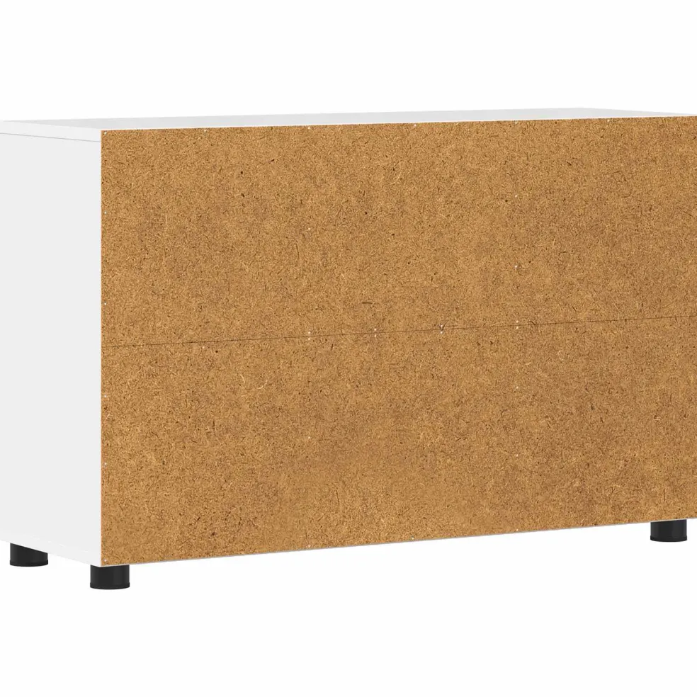 vidaXL Dressoir FLORIN 88,5 x 30,5 x 55,5 cm Hoogglans wit