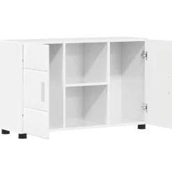 vidaXL Dressoir FLORIN 88,5 x 30,5 x 55,5 cm Hoogglans wit