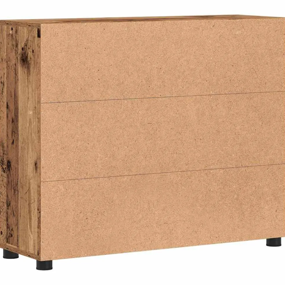 vidaXL Dressoir FLORIN 88,5 x 30,5 x 73 cm Oudhout Bewerkt hout