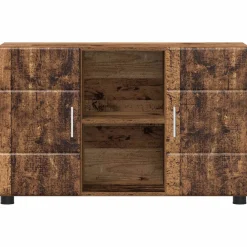 vidaXL Dressoir FLORIN 88,5 x 30,5 x 55,5 cm Oudhout Bewerkt hout