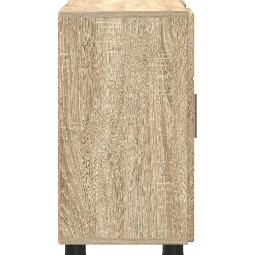 vidaXL Dressoir FLORIN 88,5 x 30,5 x 55,5 cm Sonoma Eiken Bewerkt hout