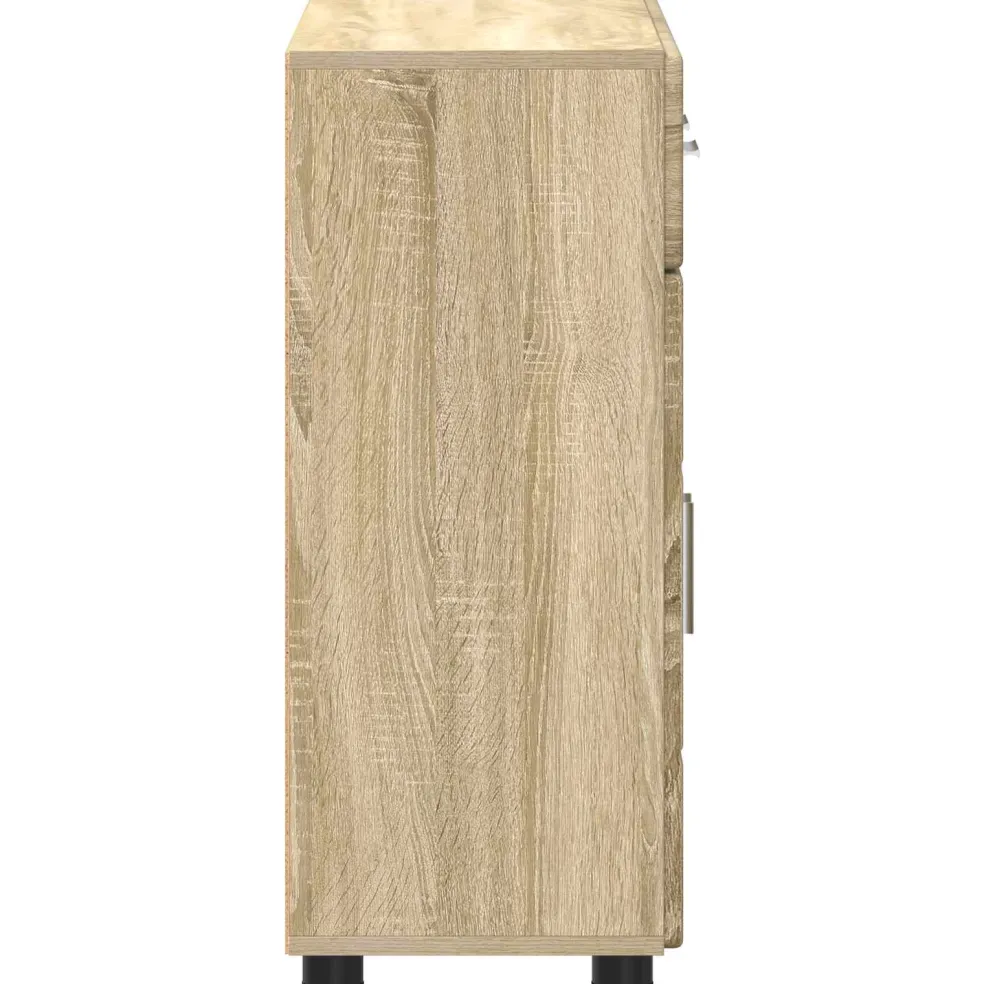 vidaXL Dressoir FLORIN 88,5 x 30,5 x 73 cm Sonoma Eiken Bewerkt hout