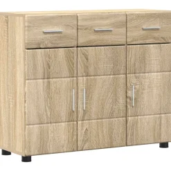 vidaXL Dressoir FLORIN 88,5 x 30,5 x 73 cm Sonoma Eiken Bewerkt hout