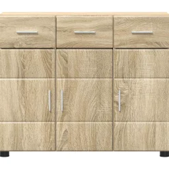 vidaXL Dressoir FLORIN 88,5 x 30,5 x 73 cm Sonoma Eiken Bewerkt hout