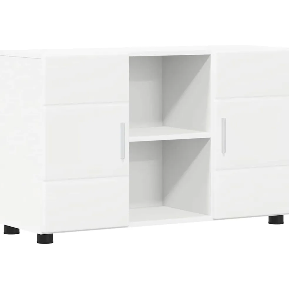 vidaXL Dressoir FLORIN 88,5 x 30,5 x 55,5 cm Wit Bewerkt hout