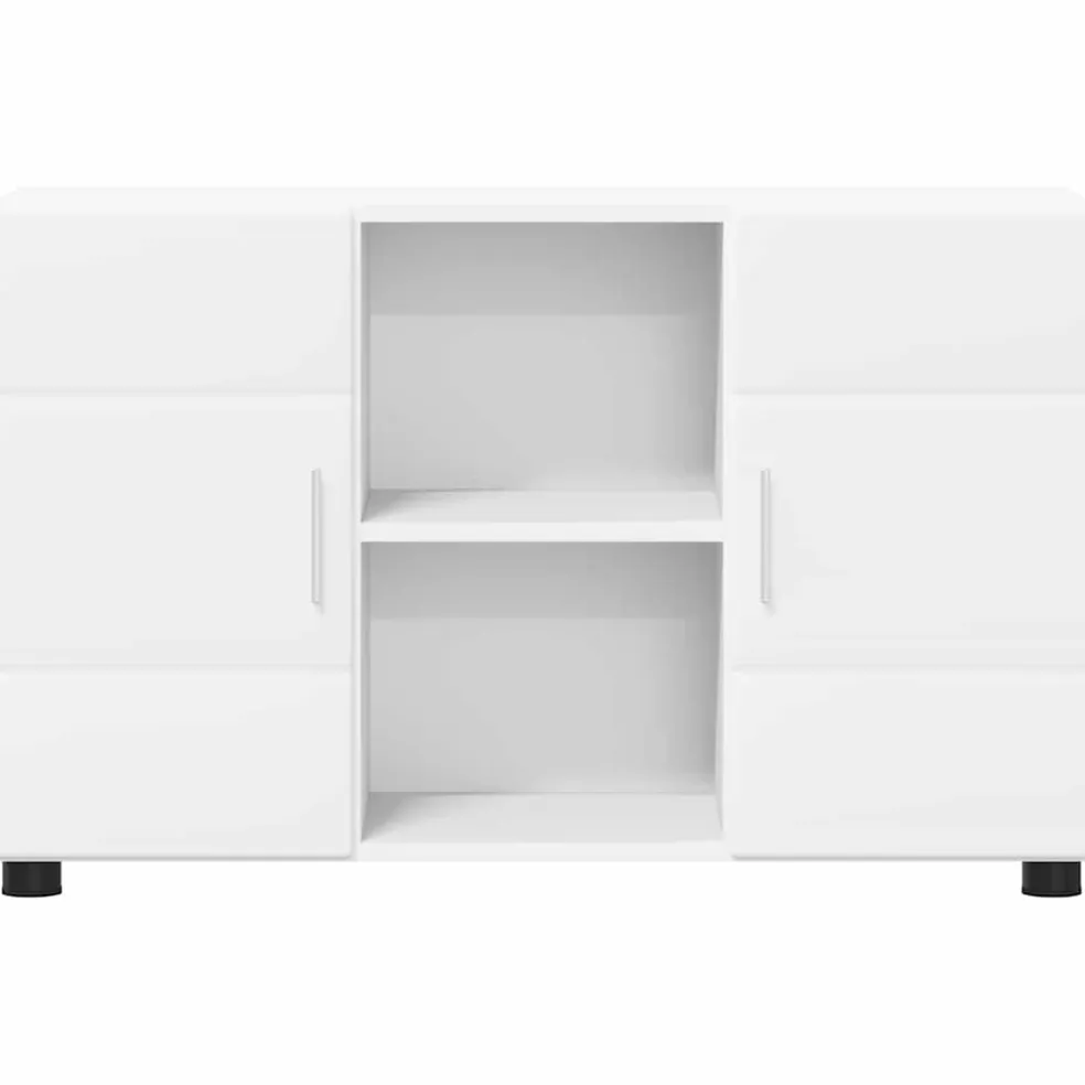vidaXL Dressoir FLORIN 88,5 x 30,5 x 55,5 cm Wit Bewerkt hout