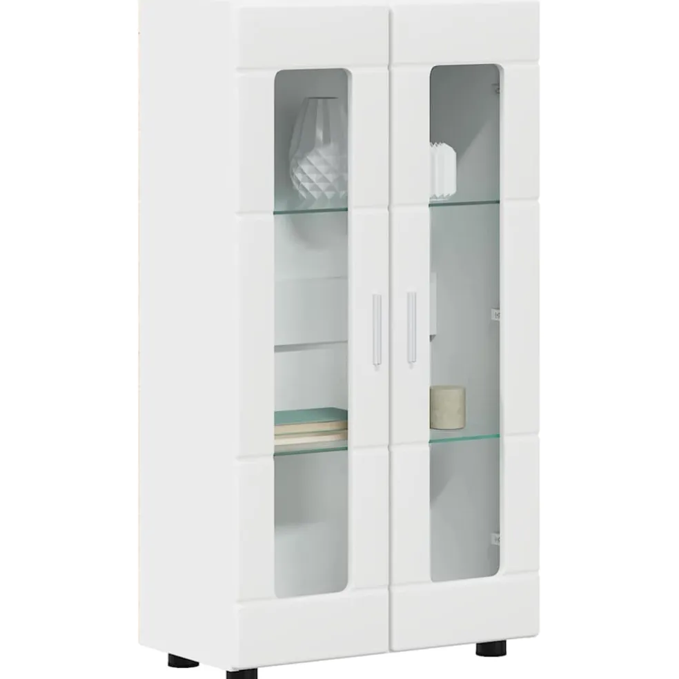vidaXL Dressoir FLORIN 55,5 x 29 x 100 cm Wit Bewerkt hout