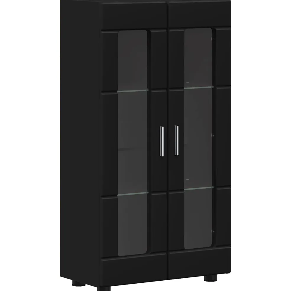 vidaXL Dressoir FLORIN 55,5 x 29 x 100 cm Zwart Bewerkt hout