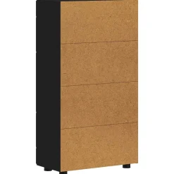 vidaXL Dressoir FLORIN 55,5 x 29 x 100 cm Zwart Bewerkt hout