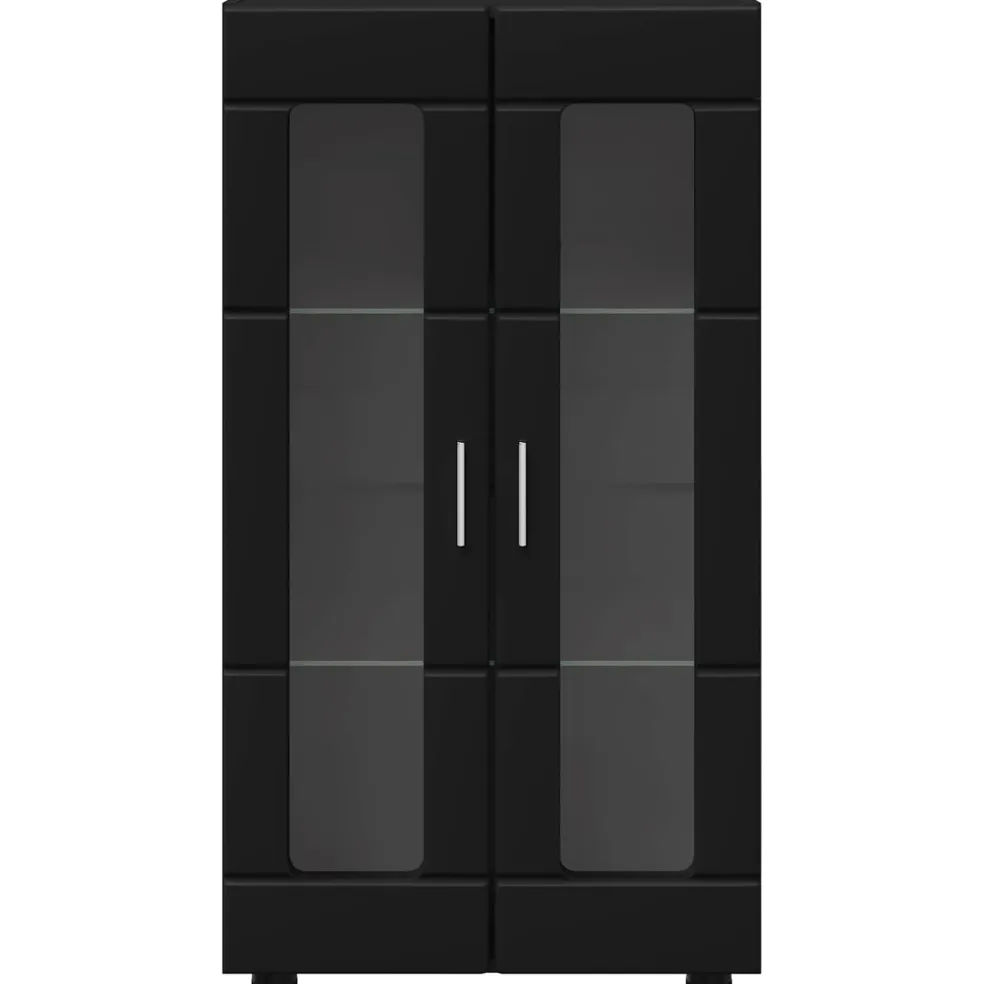 vidaXL Dressoir FLORIN 55,5 x 29 x 100 cm Zwart Bewerkt hout