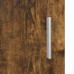 vidaXL Dressoir Gerookt eiken 98,5 x 33 x 80 cm Bewerkt hout