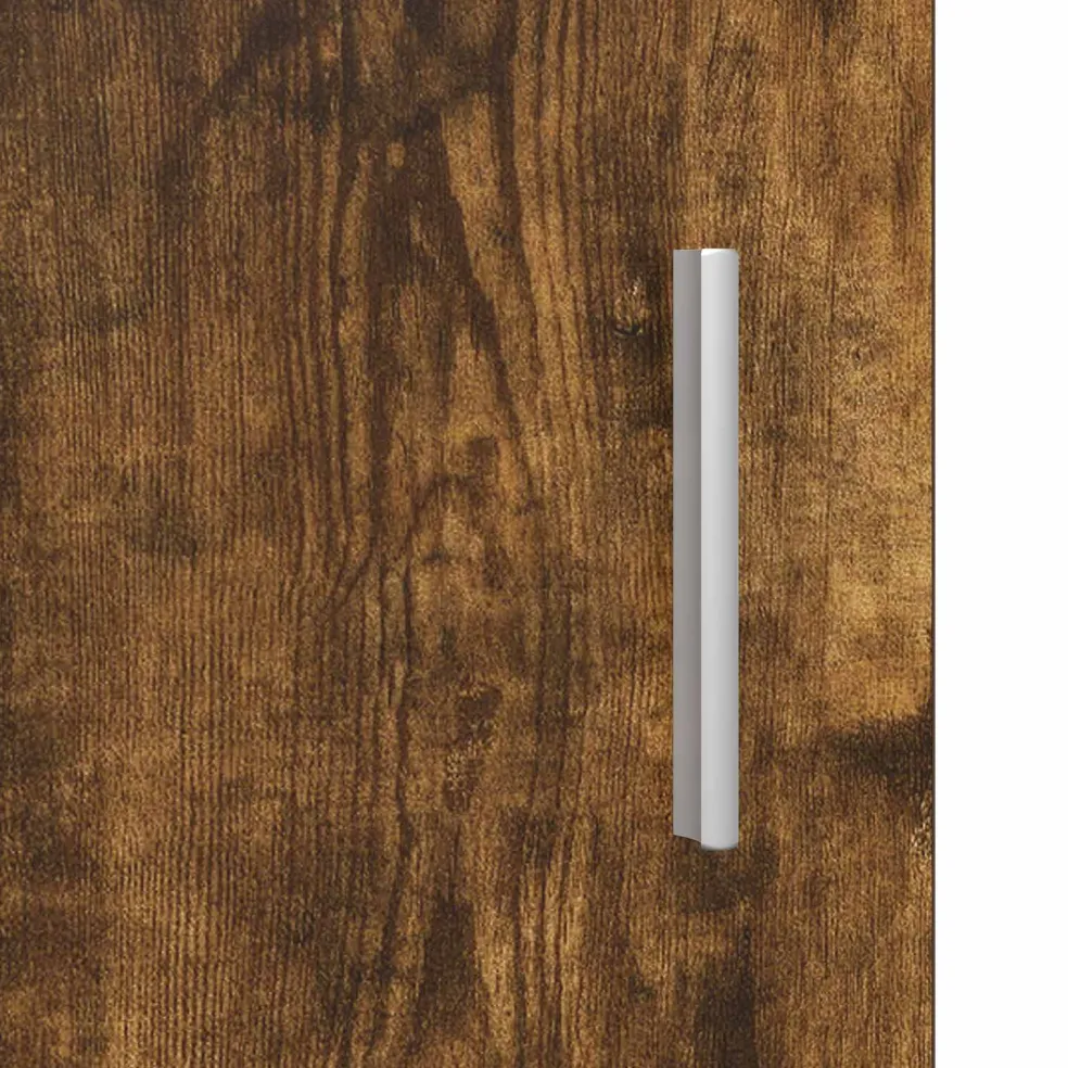 vidaXL Dressoir Gerookt eiken 98,5 x 33 x 80 cm Bewerkt hout