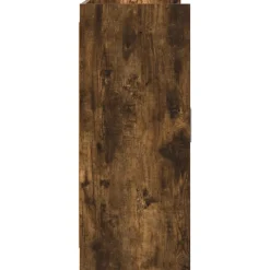 vidaXL Dressoir Gerookt eiken 98,5 x 33 x 80 cm Bewerkt hout