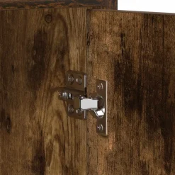 vidaXL Dressoir Gerookt eiken 98,5 x 33 x 80 cm Bewerkt hout