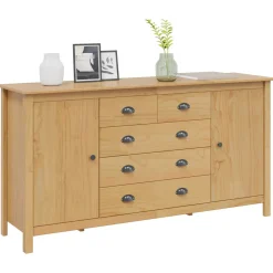 vidaXL Dressoir HILL Honingbruin 154 x 40 x 80 cm Massief grenenhout