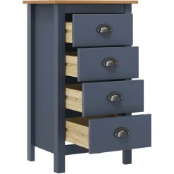 vidaXL Dressoir Hill 46x35x80 cm massief grenenhout grijs