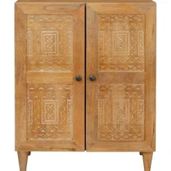 vidaXL Dressoir Lichtbruin 60 x 33 x 75 cm massief mangohout