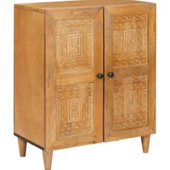 vidaXL Dressoir Lichtbruin 60 x 33 x 75 cm massief mangohout