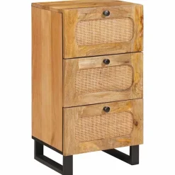 vidaXL Dressoir met lade Bruin 40 x 33 x 75 cm Massief Mango Hout