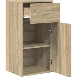 vidaXL Dressoir met lade Sonoma Eiken 38 x 34 x 75 cm