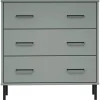 vidaXL Dressoir met 3 lades OSLO 77x40x79,5 cm massief hout grijs