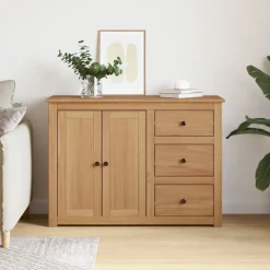 vidaXL Dressoir met lades Panama 112x40x80 cm massief grenenhout