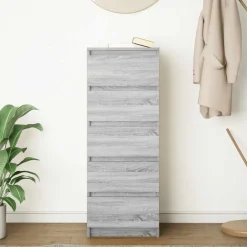 vidaXL Dressoir met lades 37,5x35x99 cm spaanplaat grijs Sonoma
